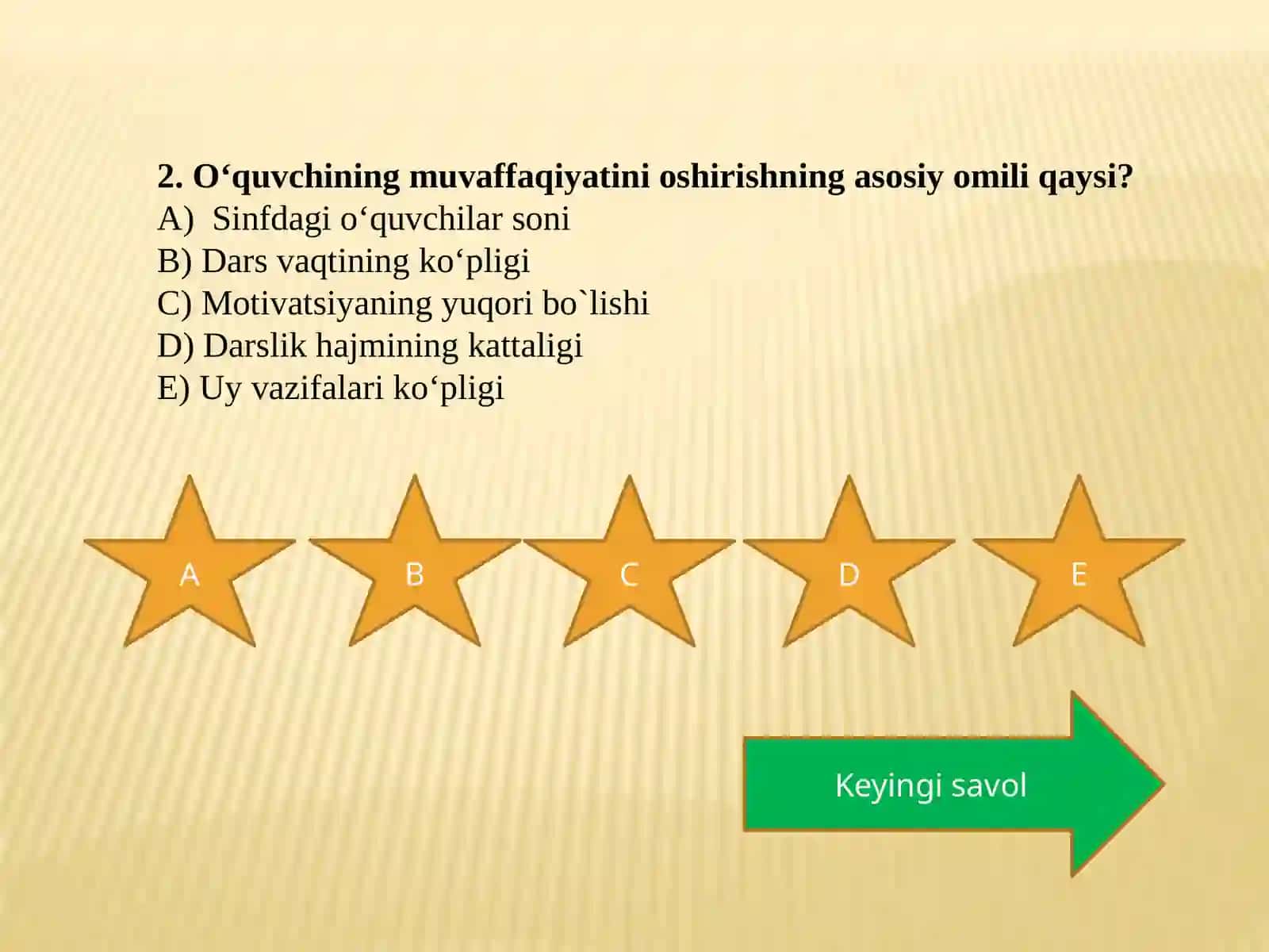 muvoffaqiyat testi 3