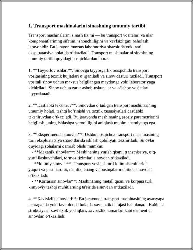 Transport moshinalarni sinash 3