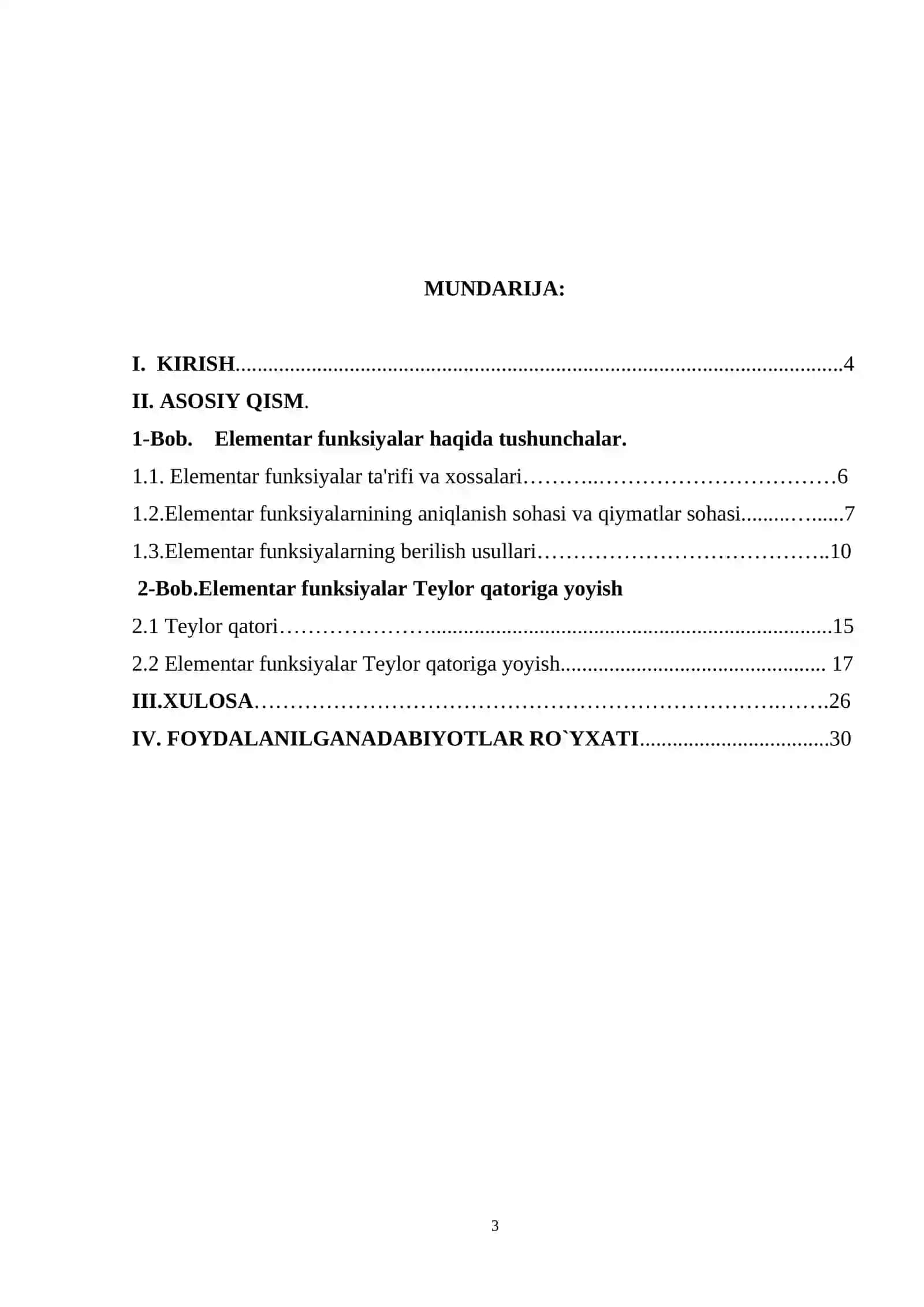 Elementar funksiyalarni darajali qatorlarga yoyish 3