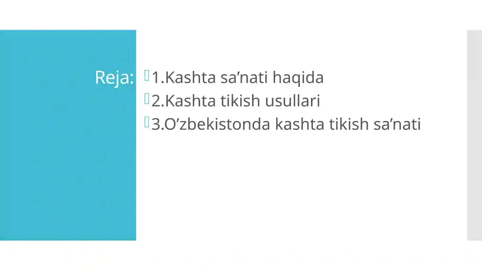Kashta tikish sa'nati 3