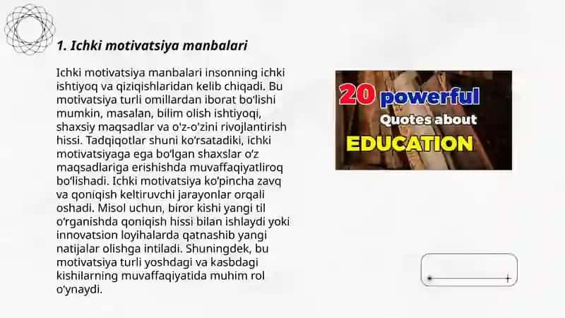 Ichki motivatsiya manbalari 3