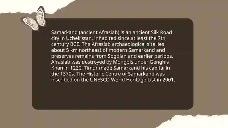 Ancient Cities in Uzbekistan 3