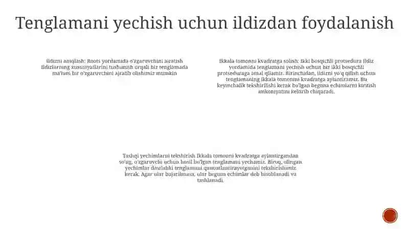 Tenglama Va Uning Ildizi Bir Nomalumli Tenglamalarni Yechish 3