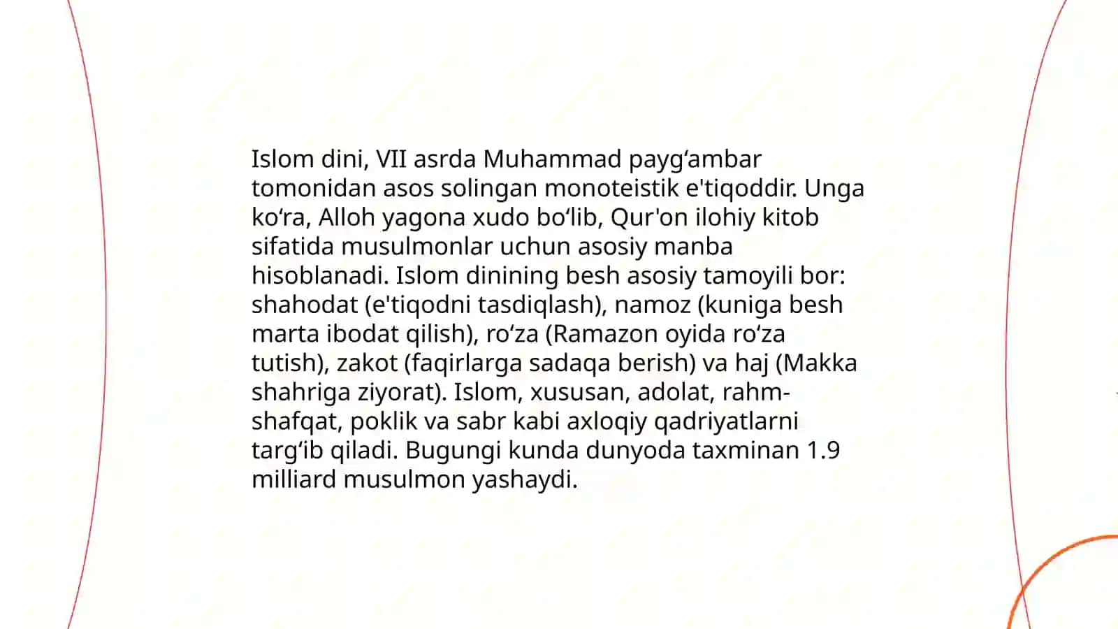 Islom dini, manbalari va ularning hozirgi davrdagi ahamiyati 3