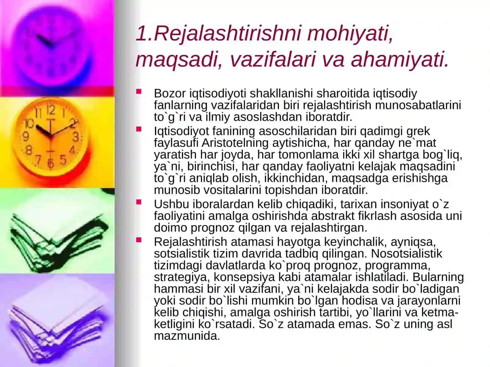 Bozor iqtisodiyoti sharoitida rejalar tizimi 3