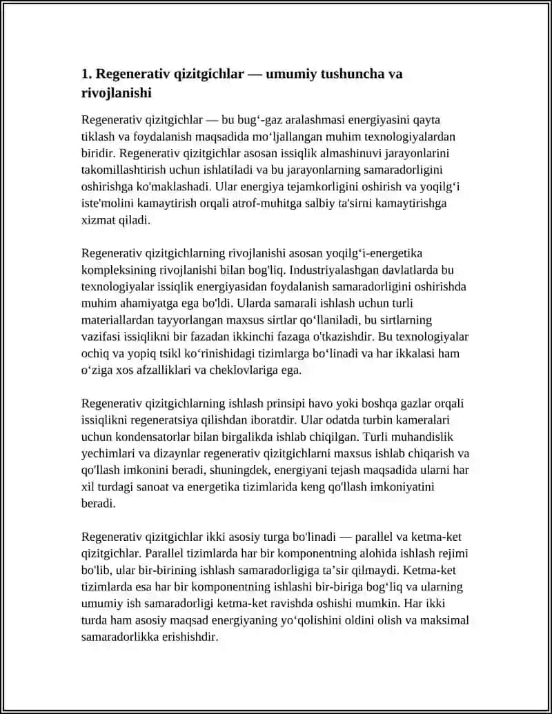 REGENERATIV QIZITGICHLAR 3