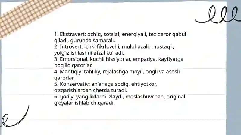 Harakter va qobiliyat 3