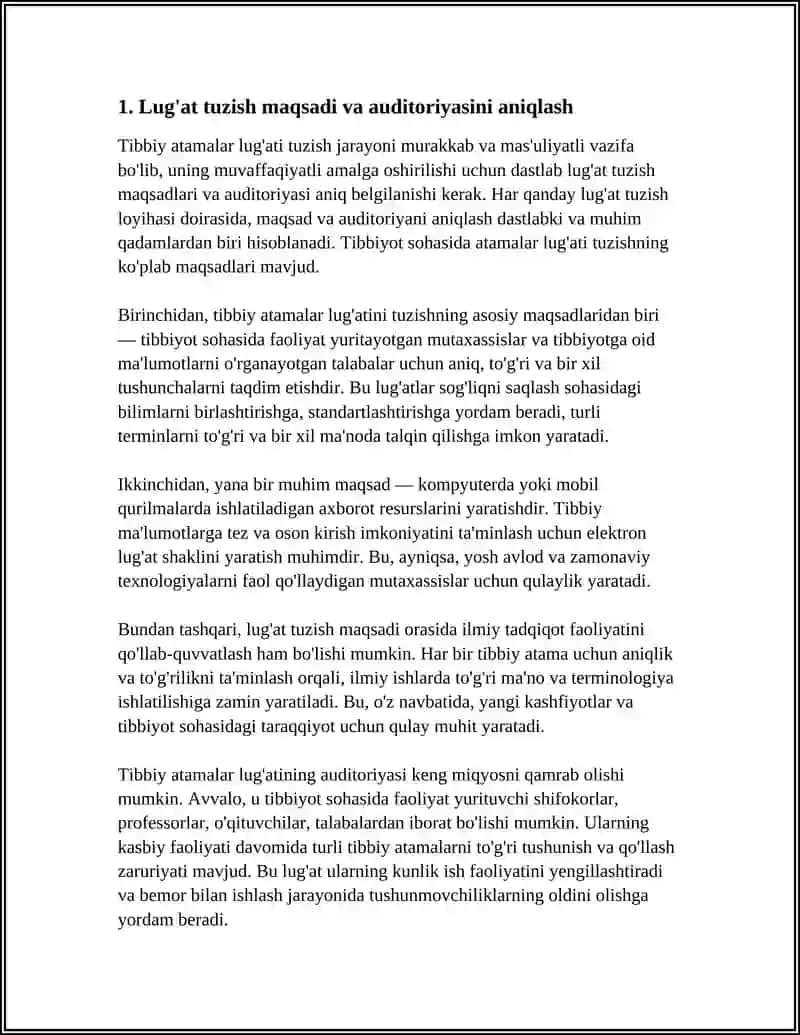 TIBBIY ATAMALAR LUG'ATINI TUZISH 3