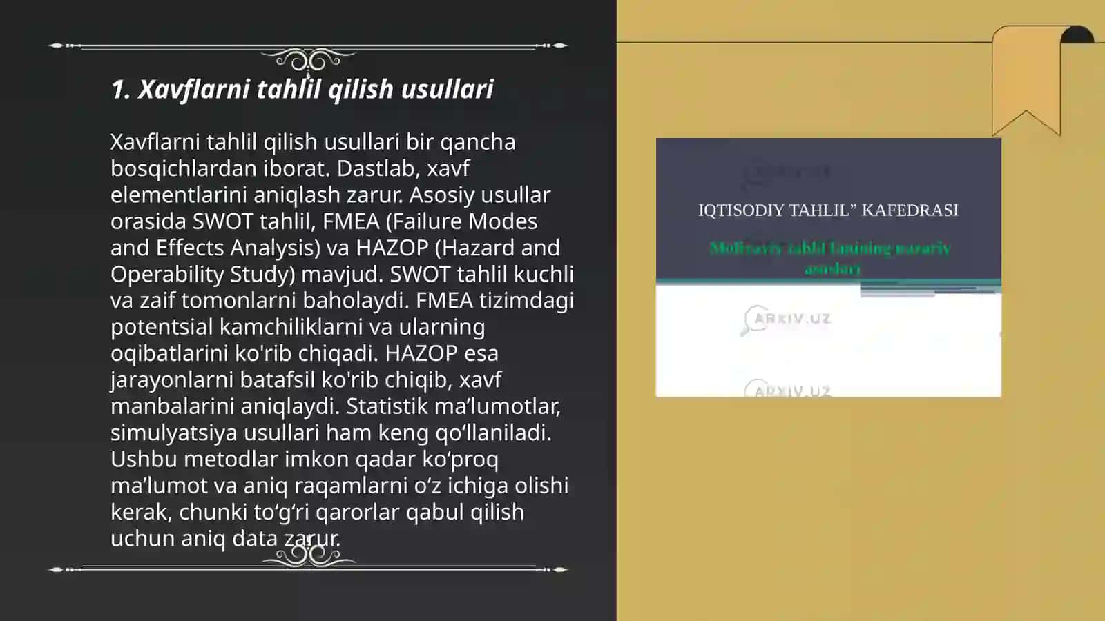 Xavflarni tahlil qilish 3