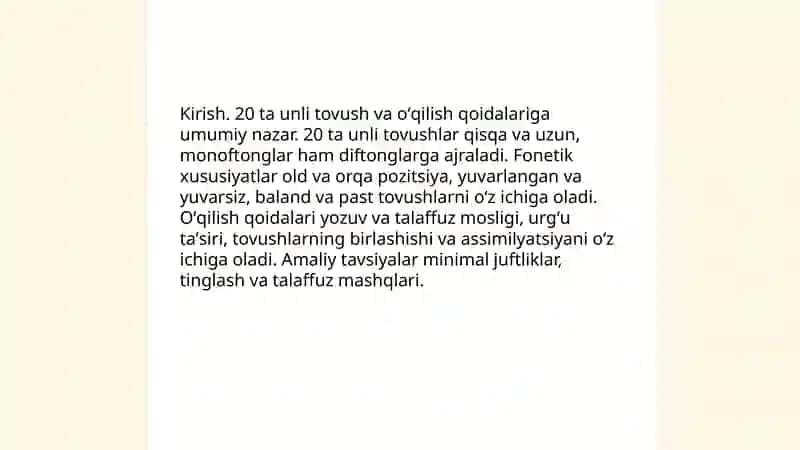 Unlilarning oʻqilish qoidalari 3
