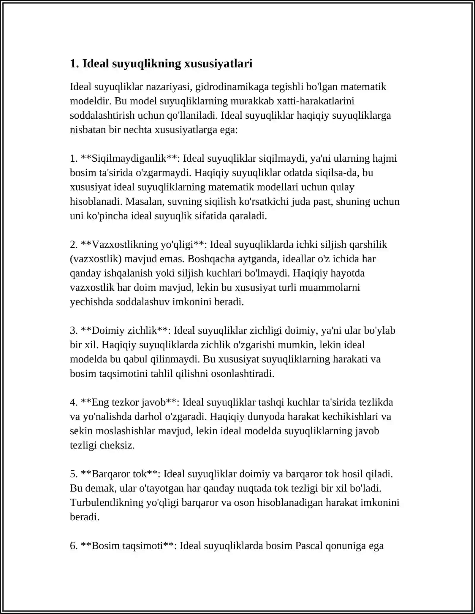 Ideal va Yopishqoq Suyuqlik 3