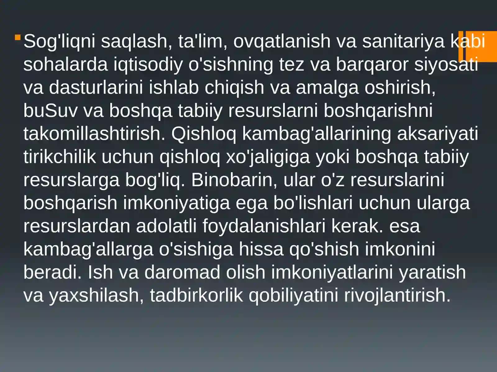 Qashshoqlikning sabablari (O’zbekiston va dunyo bo’ylab) 3