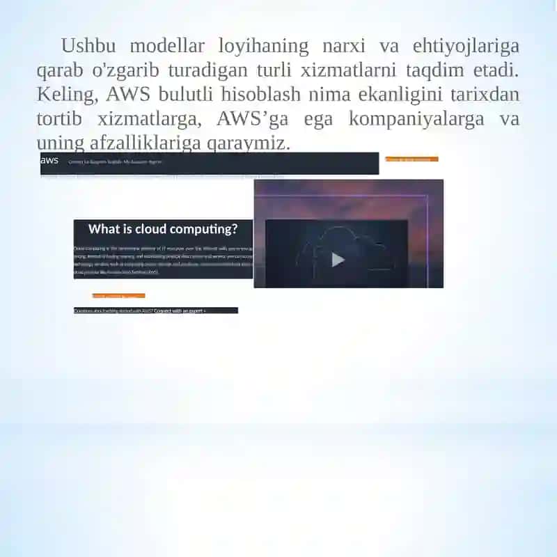 Amazon Cloud xizmatlari 3