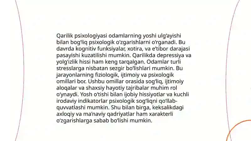 Qarilik psixologiyasi 3
