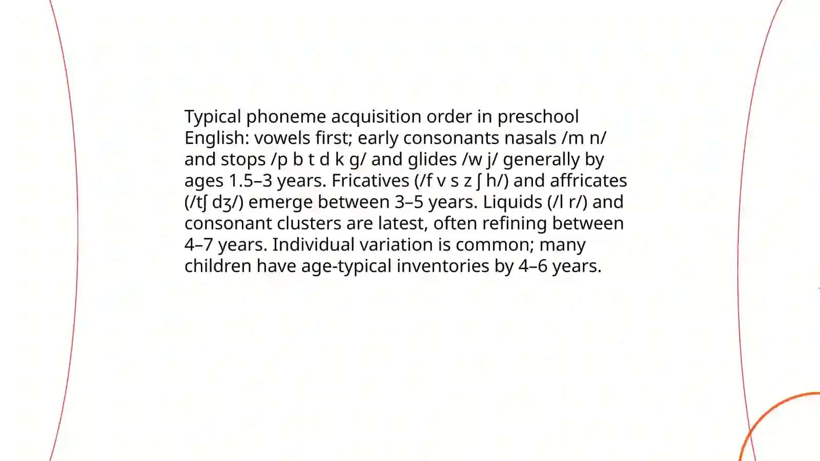 Linguistic features of Preschool English speech development 3