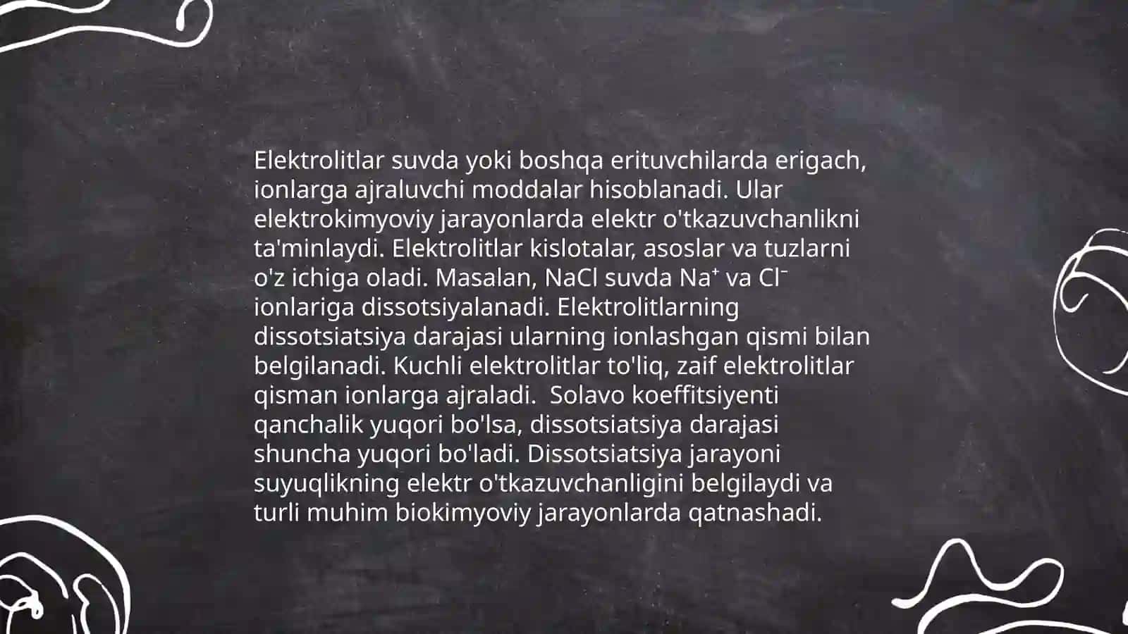 Kislota,Asos va Tuzlarning dissotsiyalanish asoslari 3