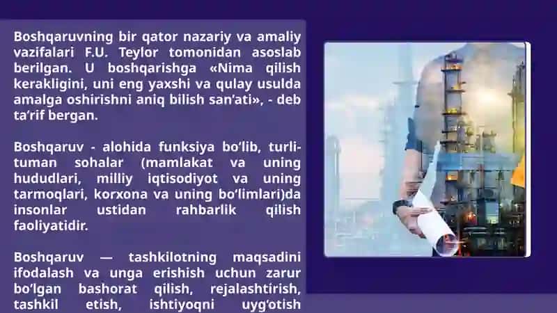 Sanoatda zamonaviy boshqaruv tizimi 3