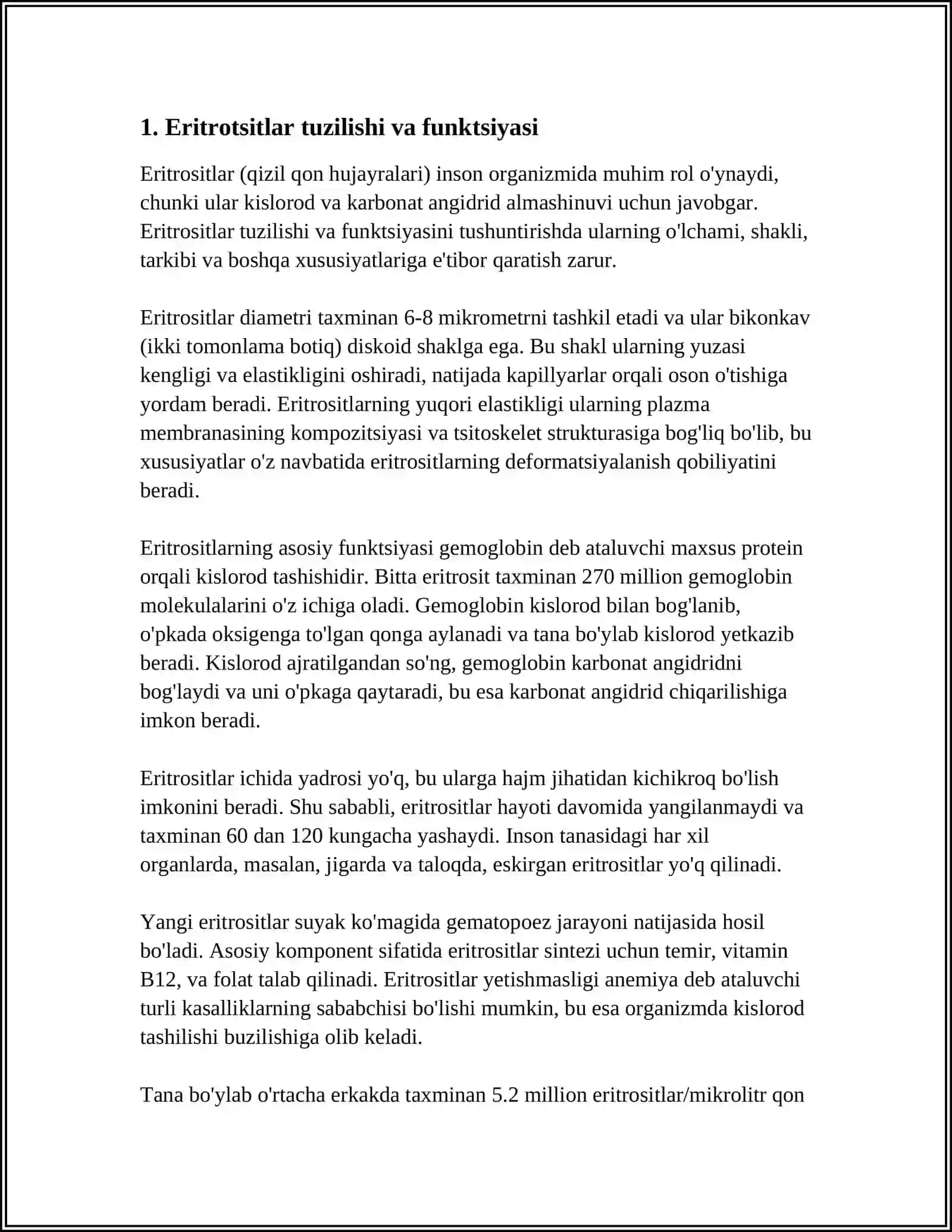 ERITROTSITLAR PATOFIZIOLOGIYASI 3