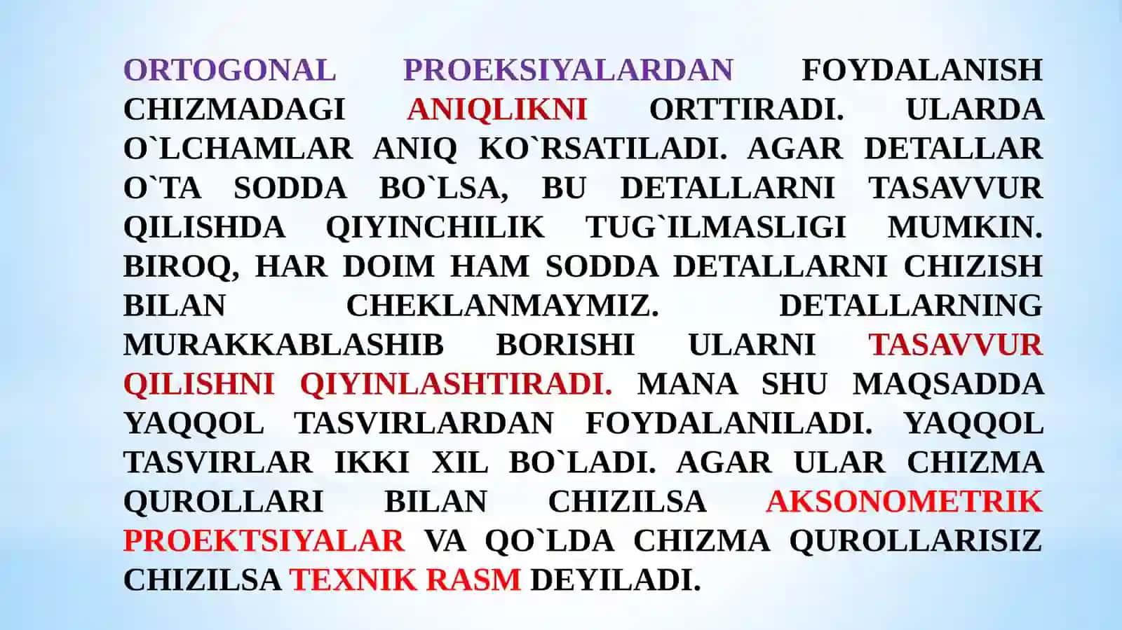 Aksonometrik proyeksiyalar. Izometrik proyeksiyalar 3