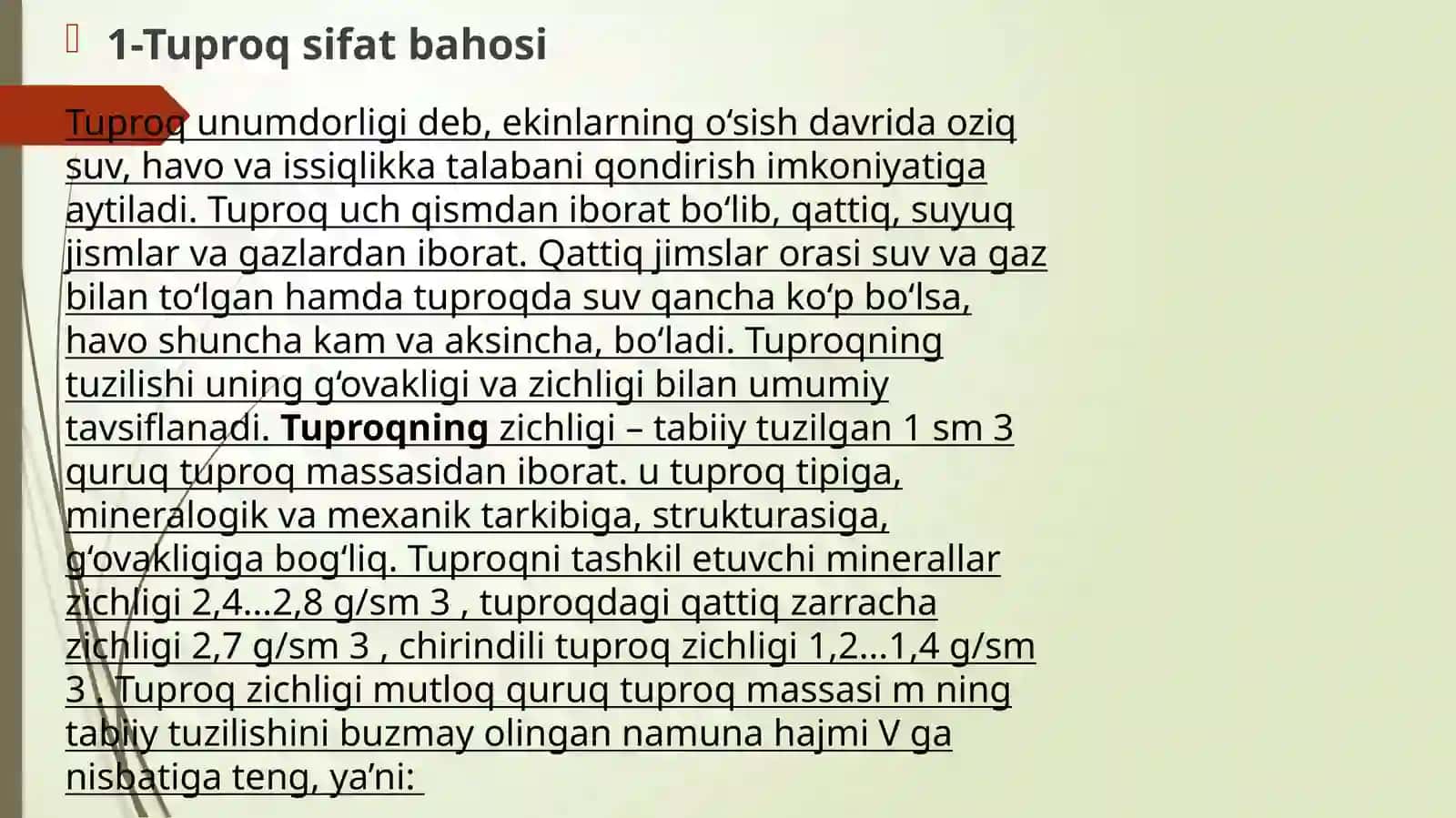 Yer kasi Asoslari Fanidan Tayyorlagan Mustaqil Ishi 3