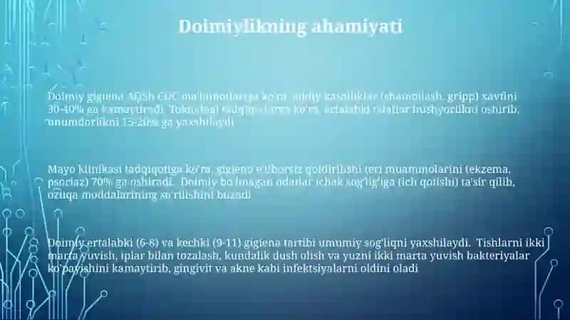 Chiniqish va ertalabki gigiyenik mashiqlar 3
