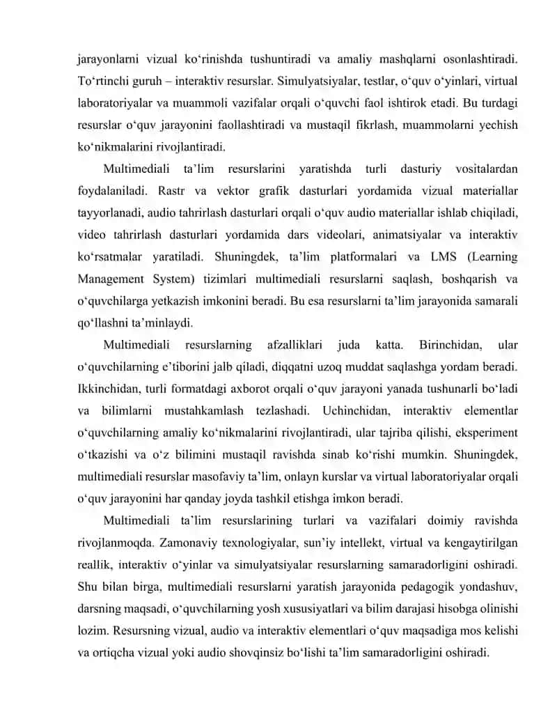 Multimediali ta’lim resurslarini yaratish va ularni qo‘llash 3