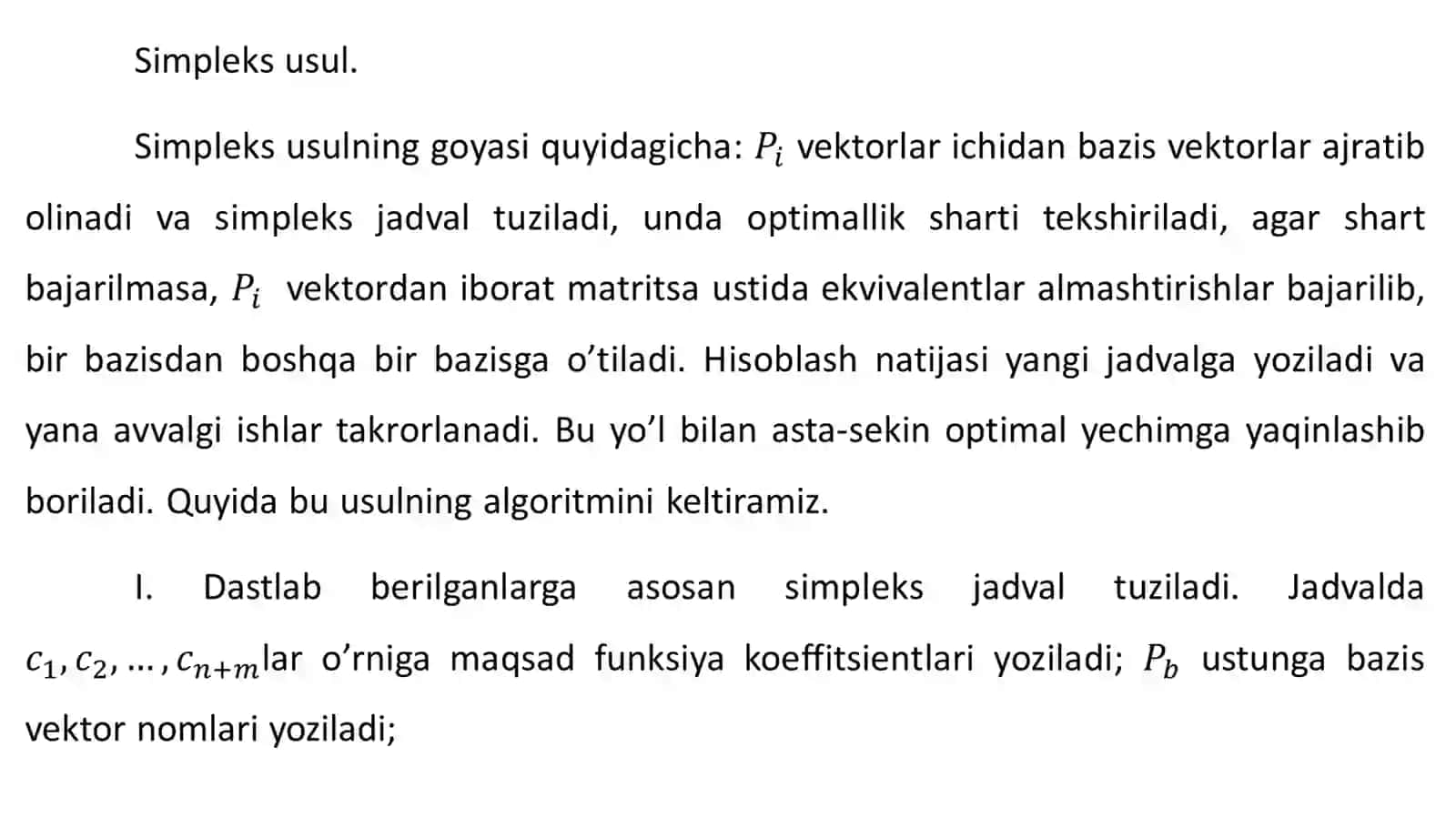 CHIZIQLI DASTURLASH MASALASI 3