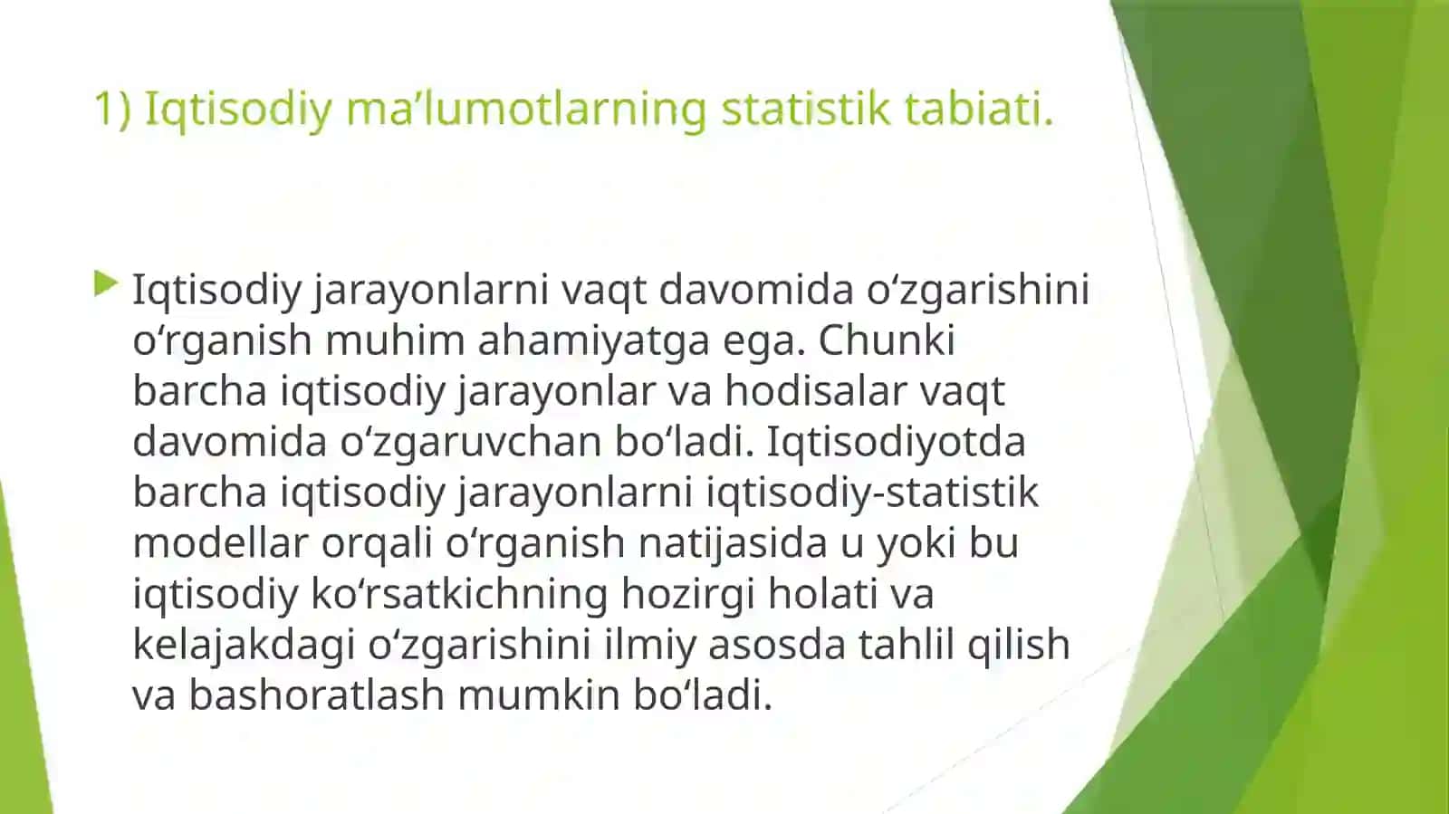 EKONOMETRIK MODELLARNING AXBOROT TA’MINOTI 3