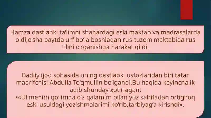 XAMZAHAKIMZODANIYOZIY DRAMATURG 3