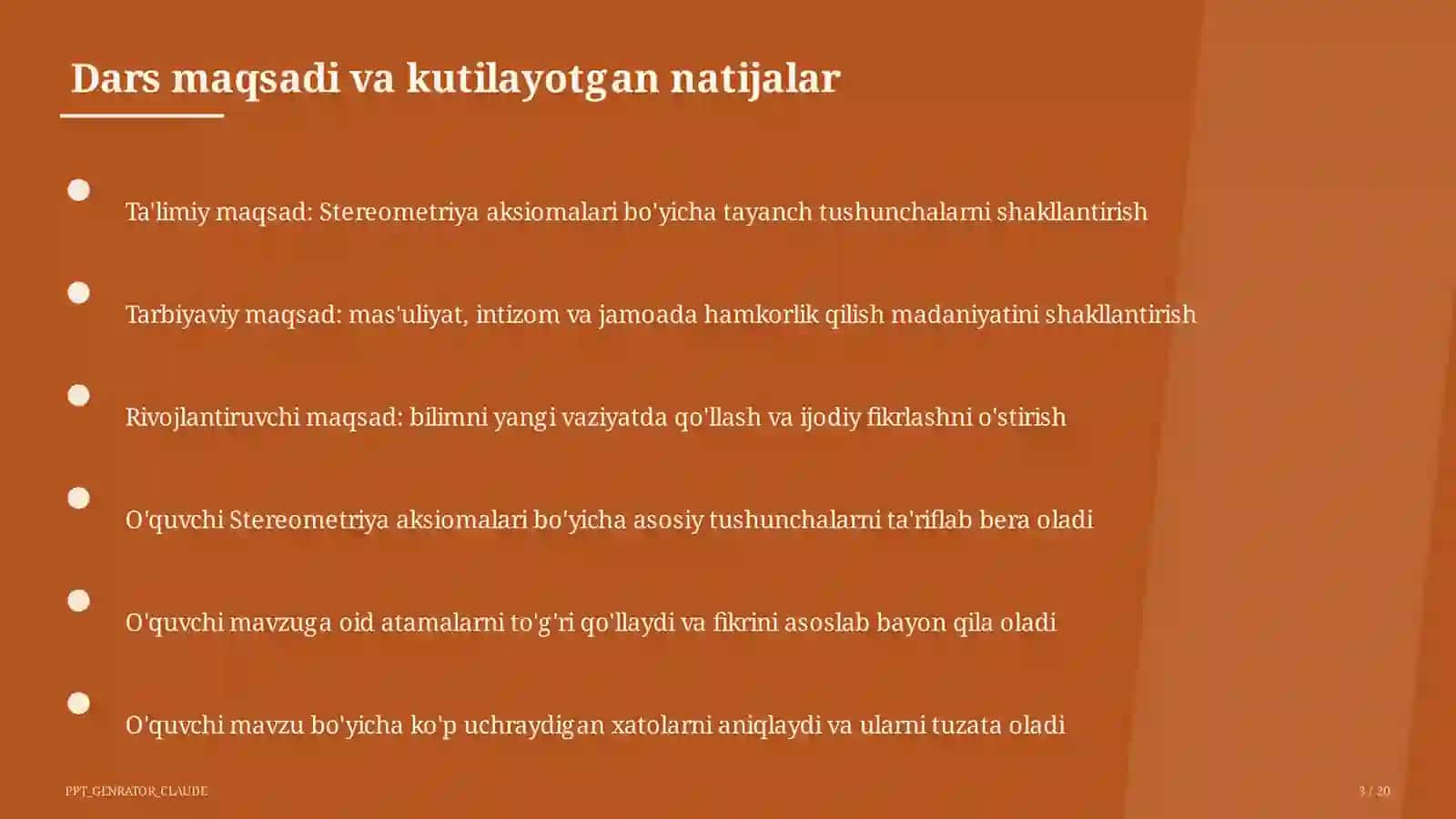 Stereometriya aksiomalari (10-sinf) 3