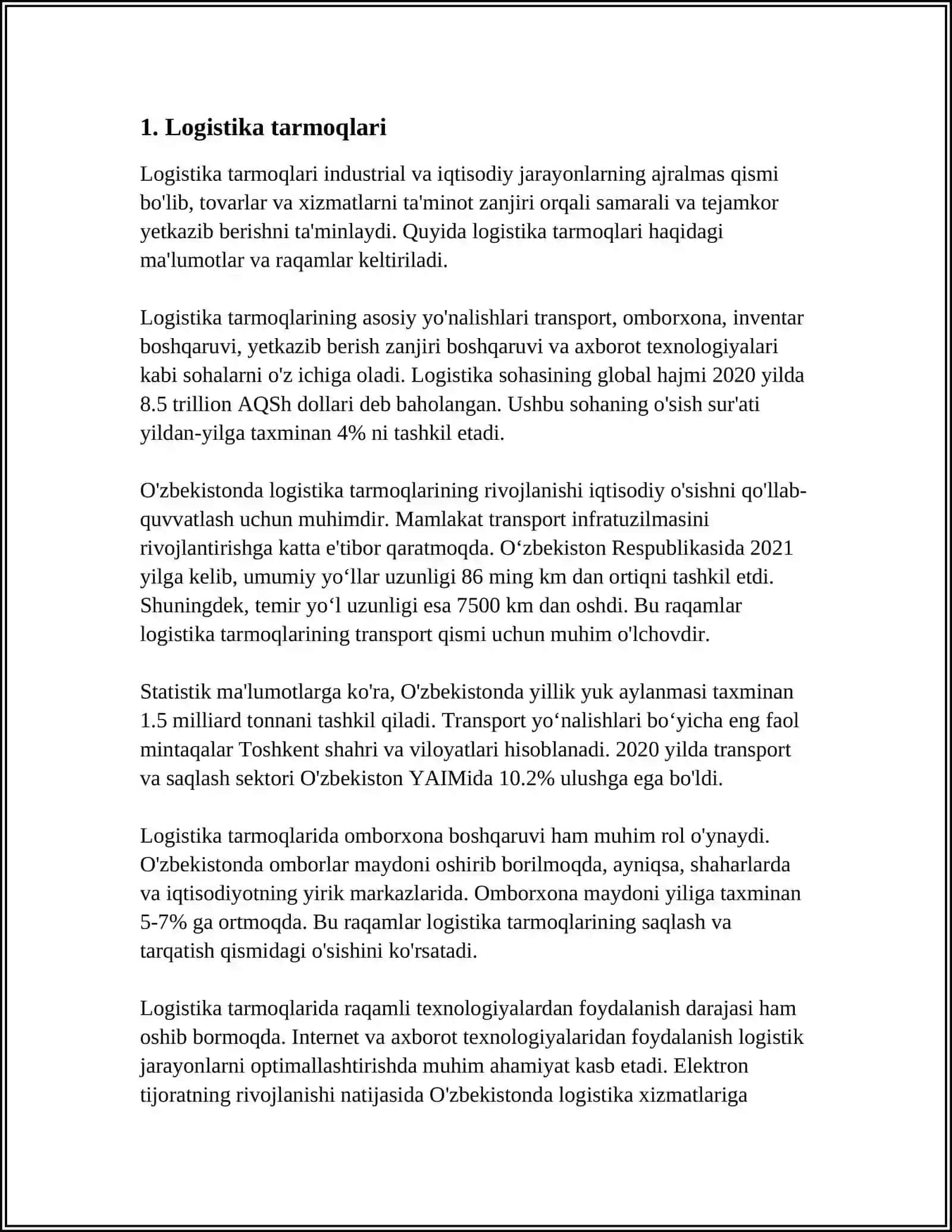 LOGISTIKANING KONSEPTUAL MASALALARI 3