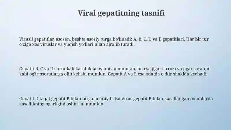 Virusli gepatitlar tasnifi 3