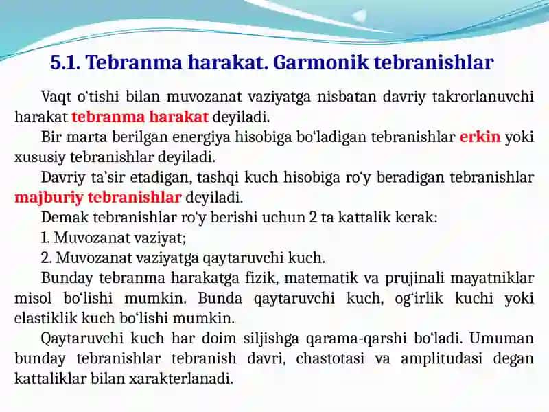 MEXANIK TEBRANISHLAR 3