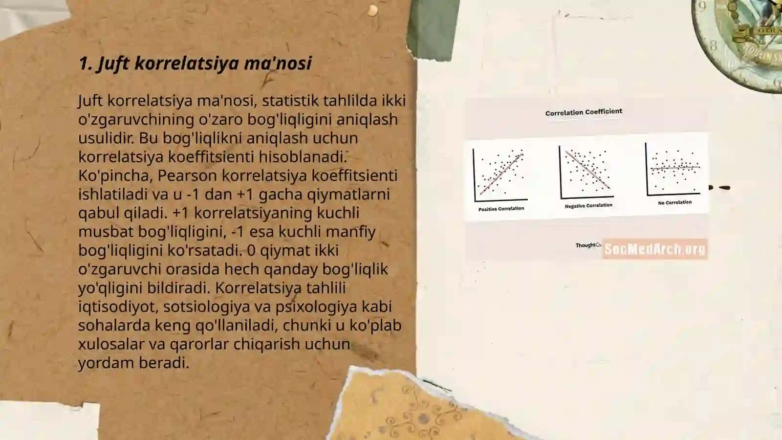 Juft korrelyatsion bogʻlanish 3
