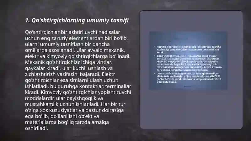 Qo'shtirgichlarning klassifikatsiyalanishi 3