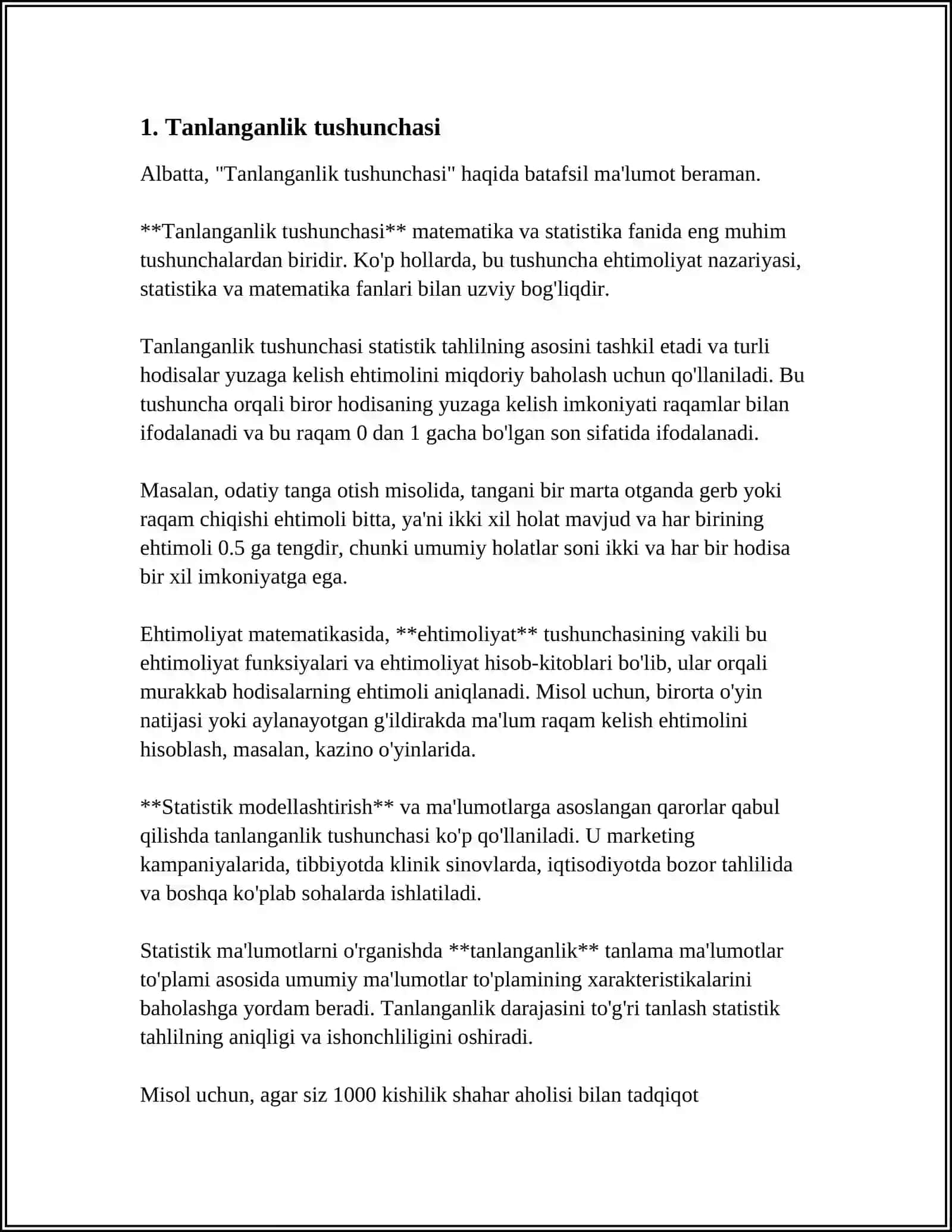 Tanlanganlik tushunchasi 3