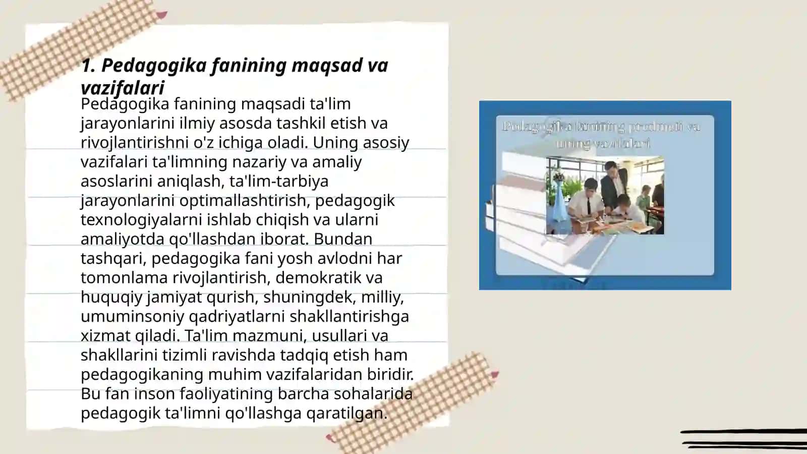Pedagogika fanining umumiy tavfsifu 3