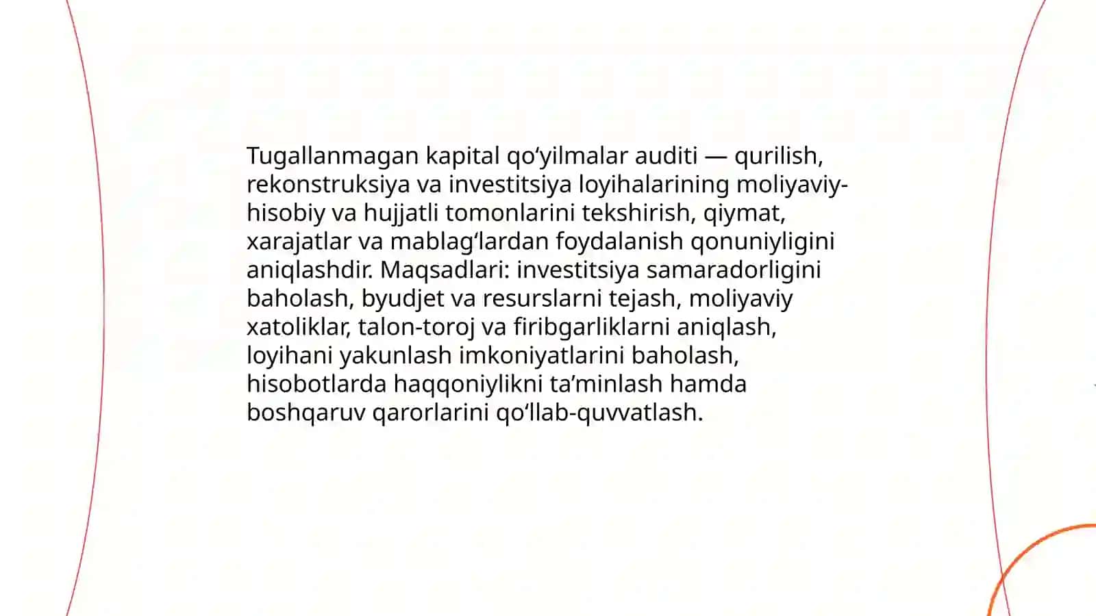 Tugallanmagan kapital qо‘yilmalar auditi 3