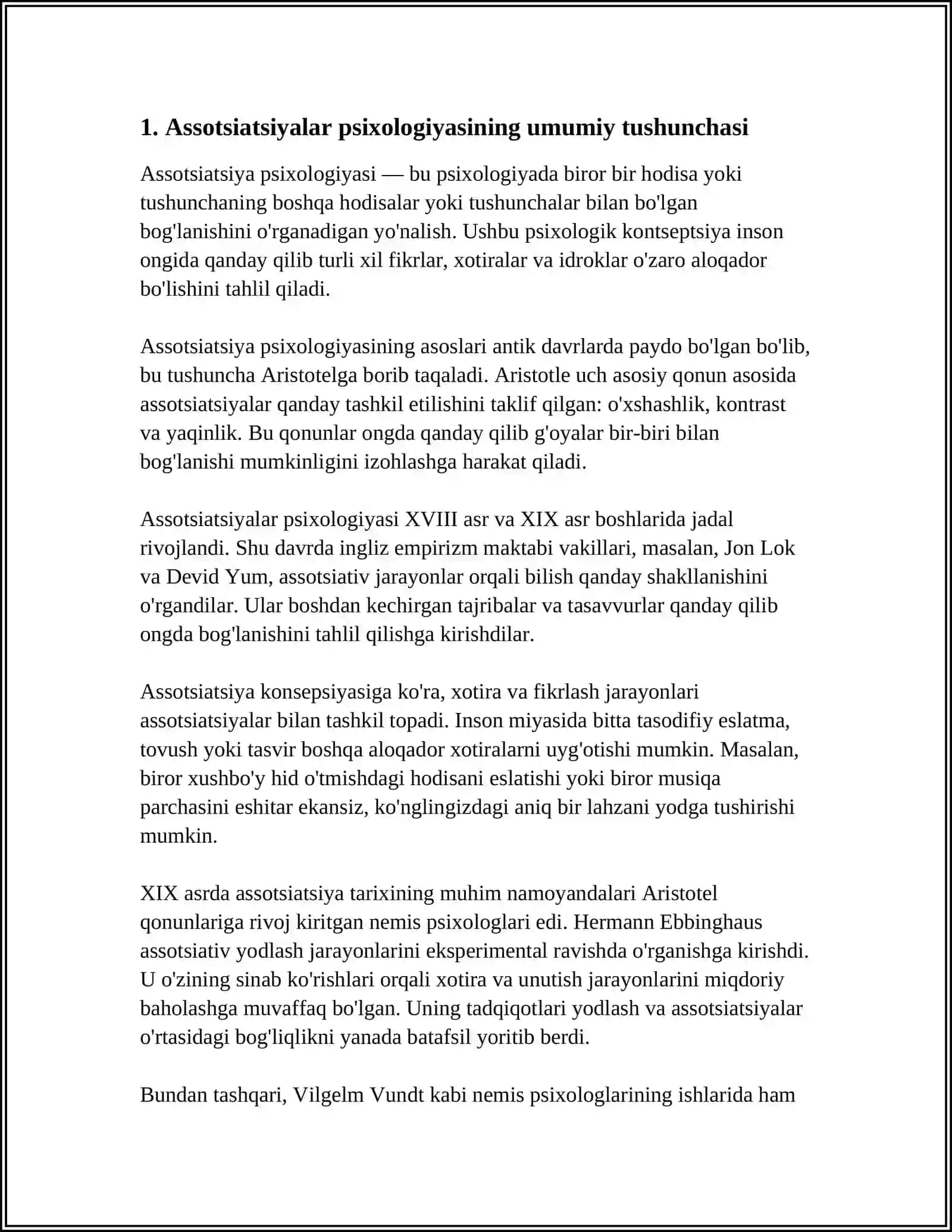 Assotsiatsiyalar psixologiyasi 3