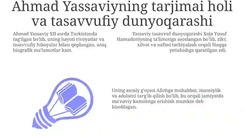 Ahmad Yassaviyning pedagogika gʻoyalari 3