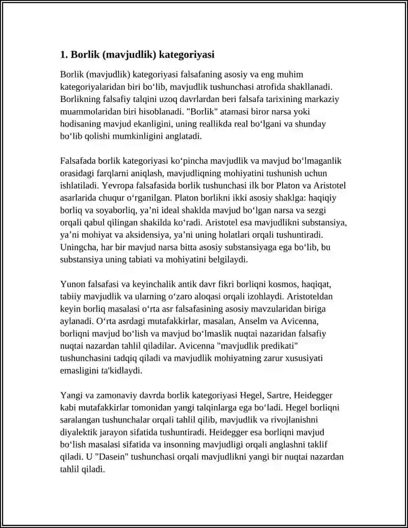FALSAFA KATEGORIYALARI 3