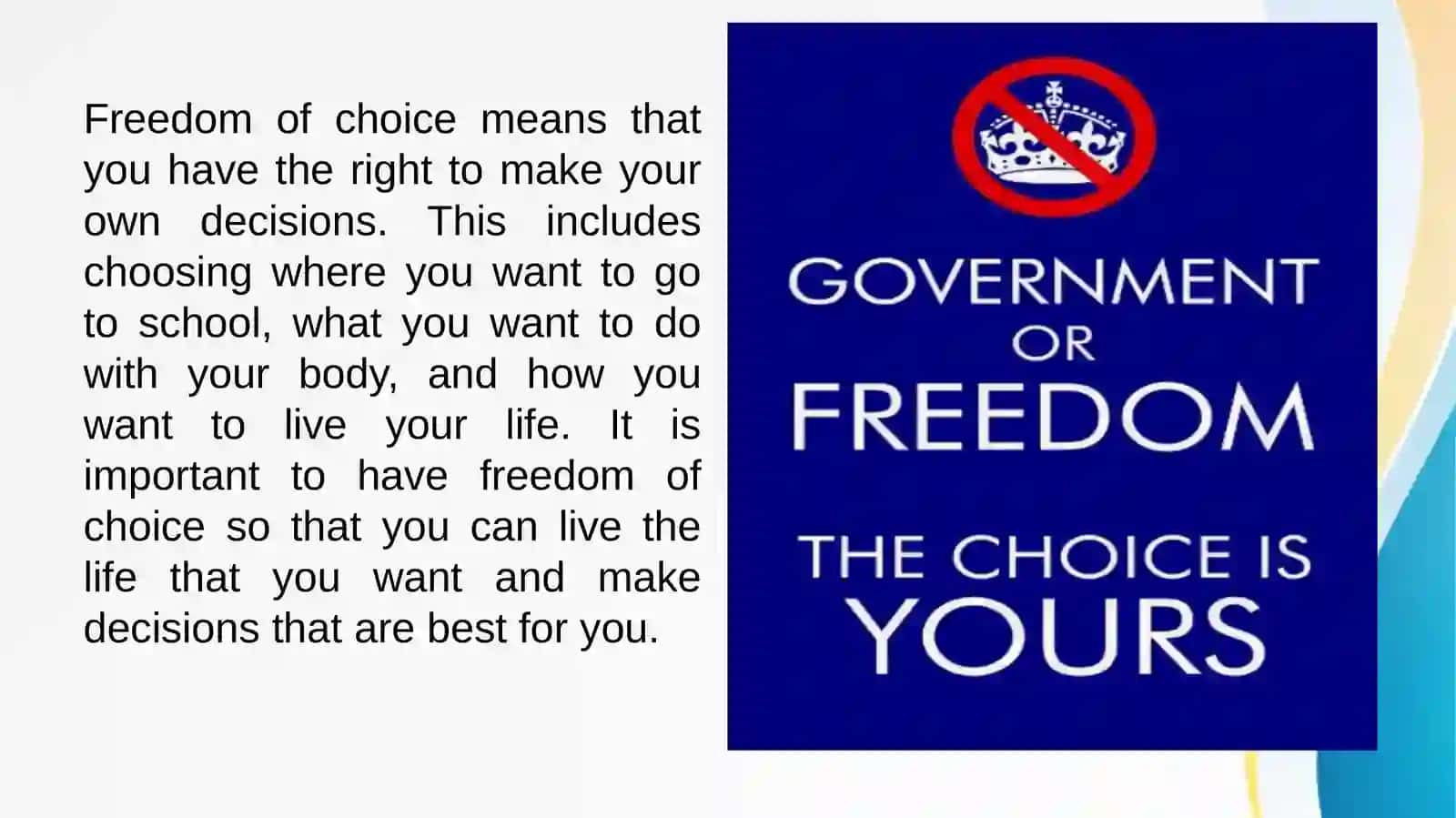 THE FREEDOM OF CHOICE 3