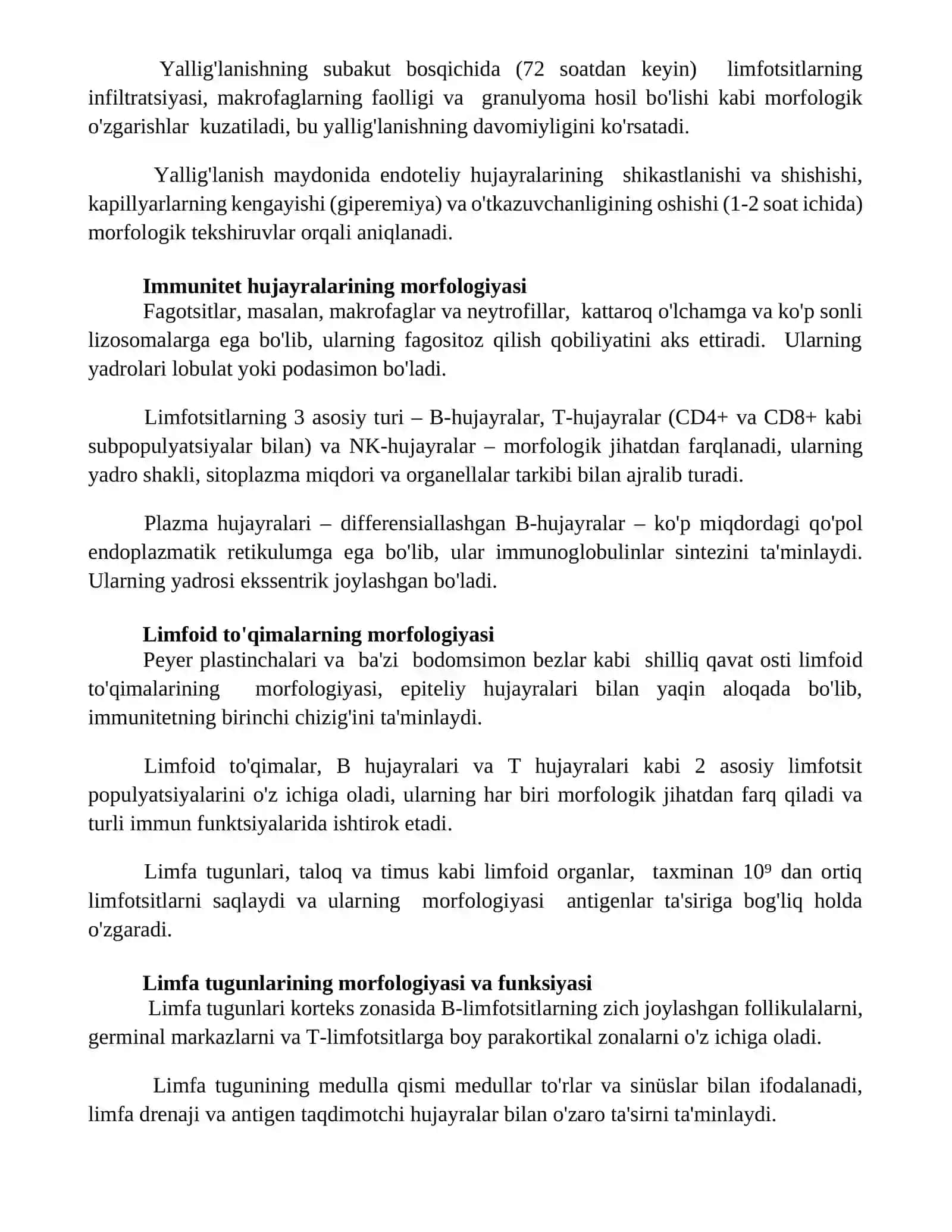 Immun himoya reaksiyalarining morfologik asoslari 3