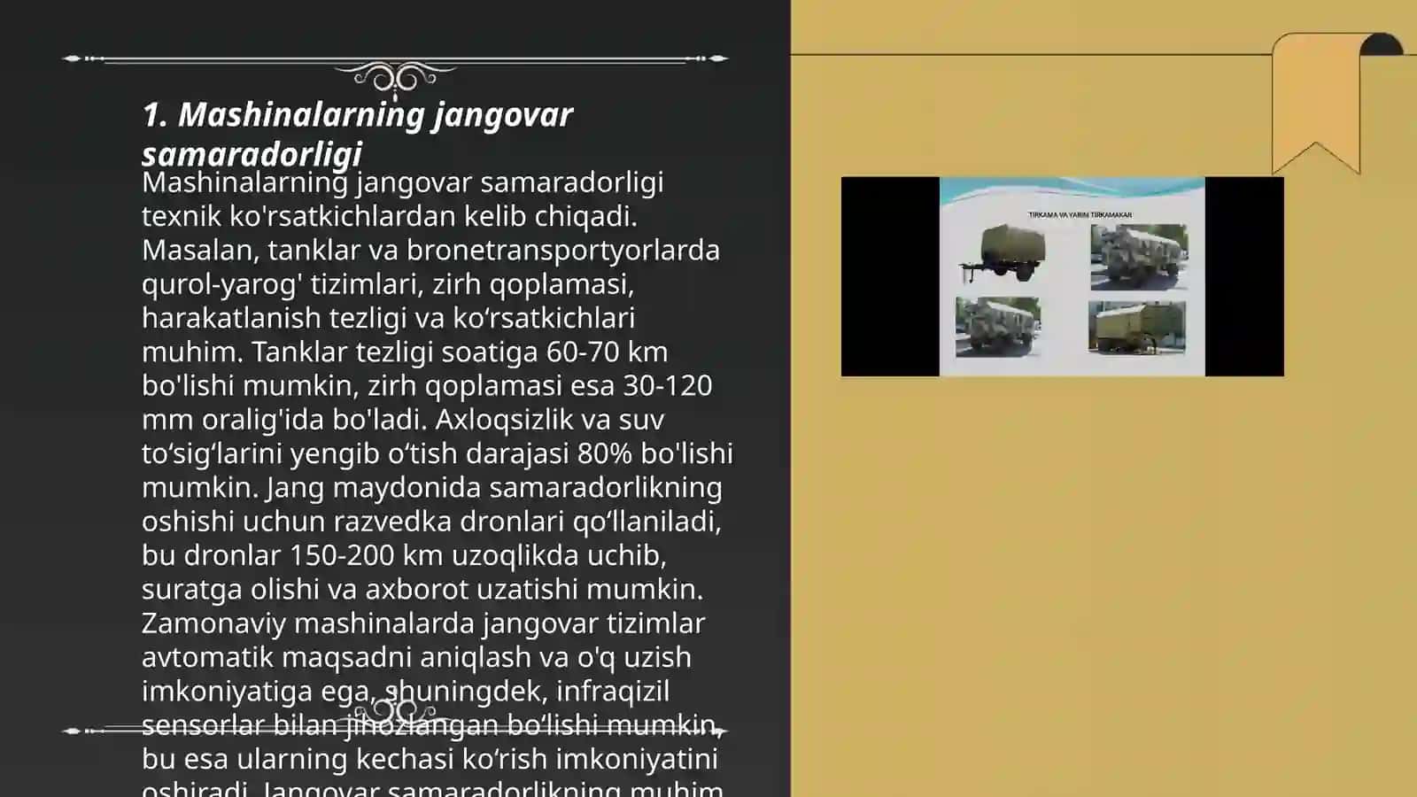 Mashinalarning jangovar samaradorligi 3