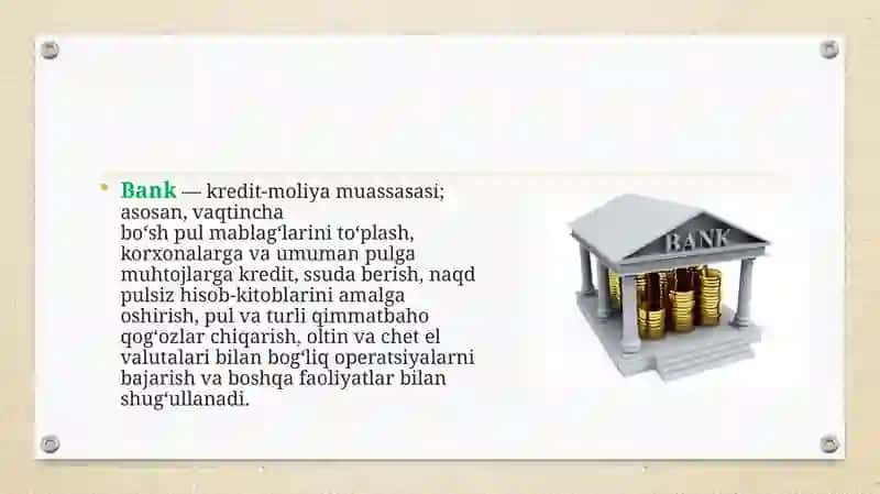 Banklarning kelib chiqishi va bank tizimi 3