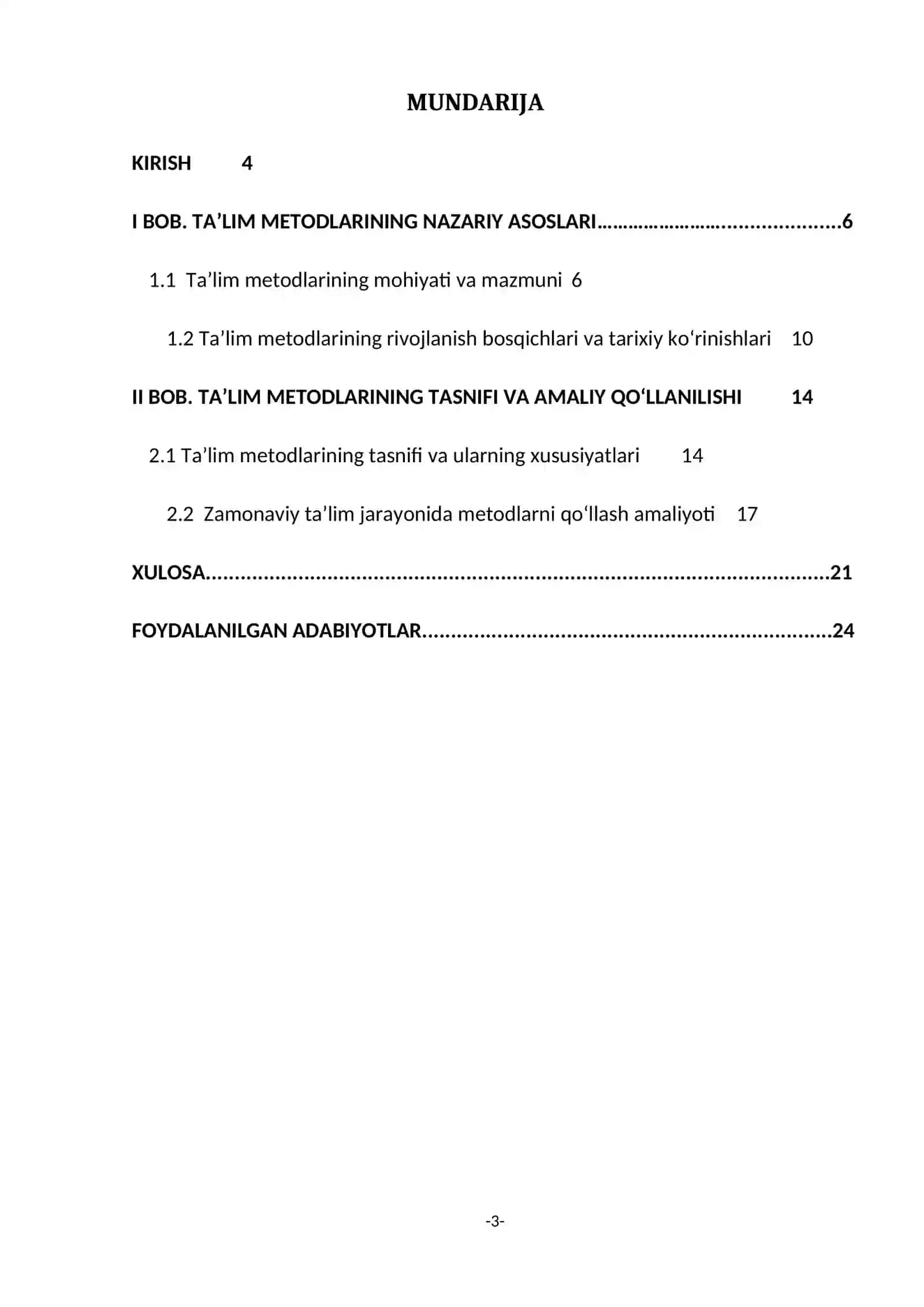 Taʼlim metodlari mohiyati, tasnifi 3