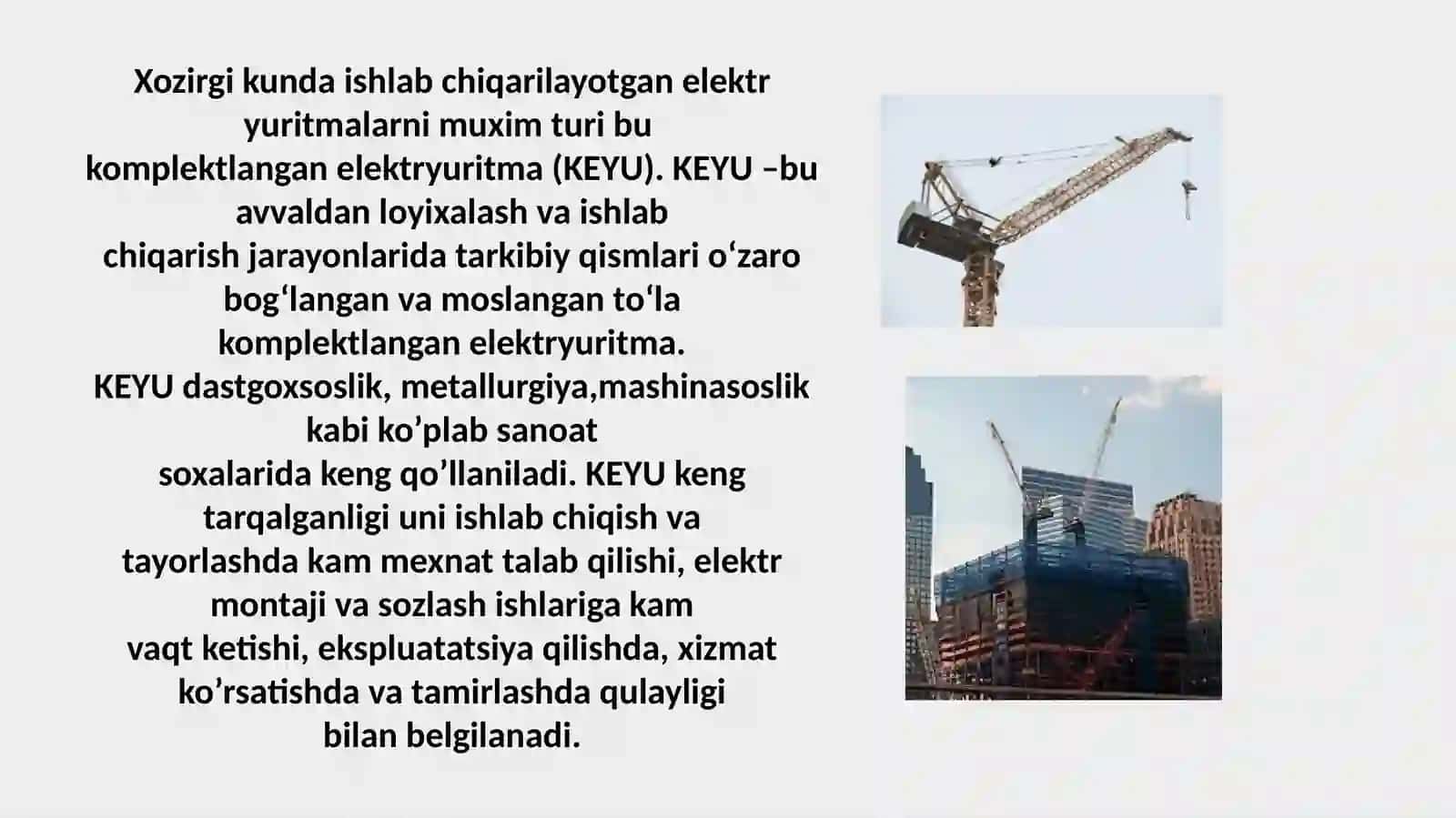Umumsanoat mexanizmlarining elektr jihozlari 3