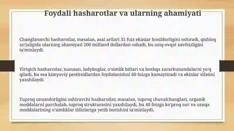 Foudali va zararli hashoratlar 3