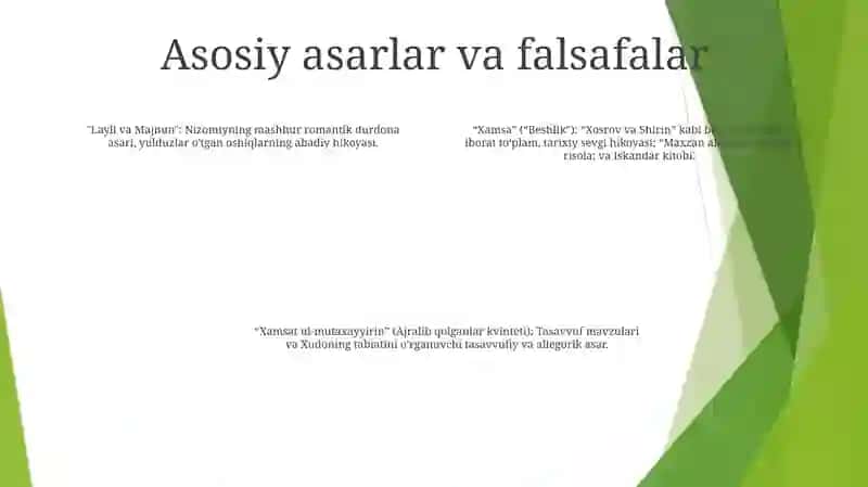 Nizomiy Ganjaviy Hayoti Va Ijodi 3