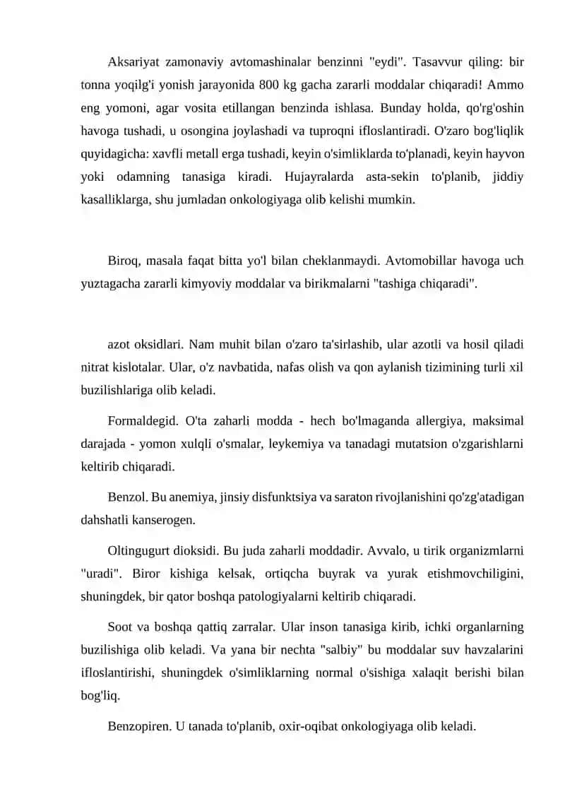 Atrof-Muhit Transport Muammolari 3